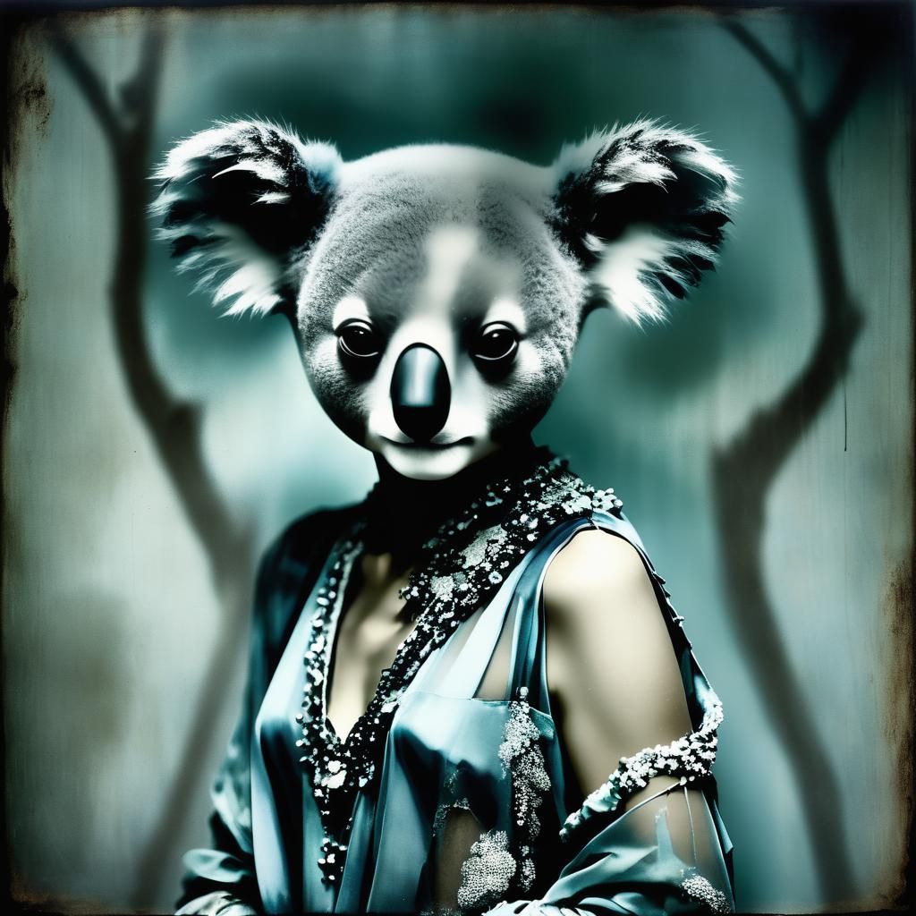 Mysterious Koala Woman in Paolo Roversi Style