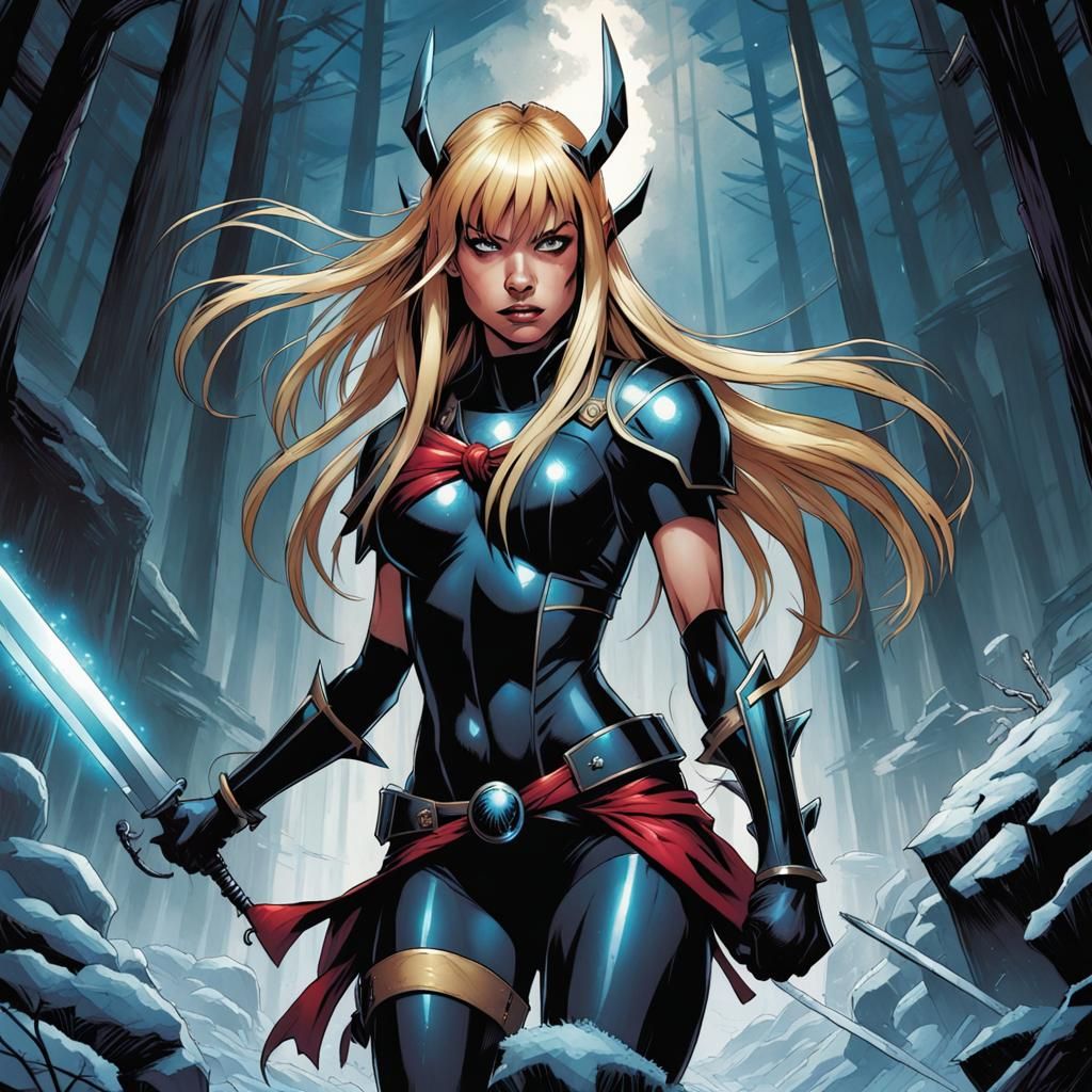 Magik Comic Book Art by Brooks and Mumford