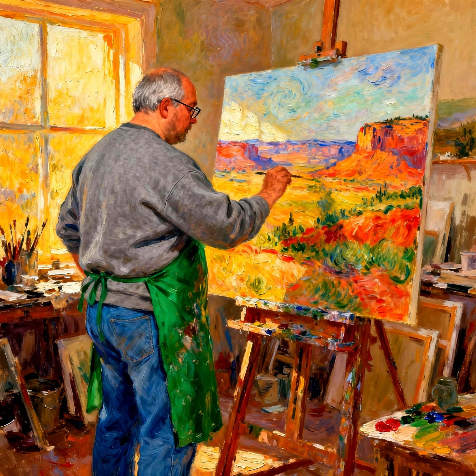 Impressionist Painter Captures Western Landscape in Cluttere...