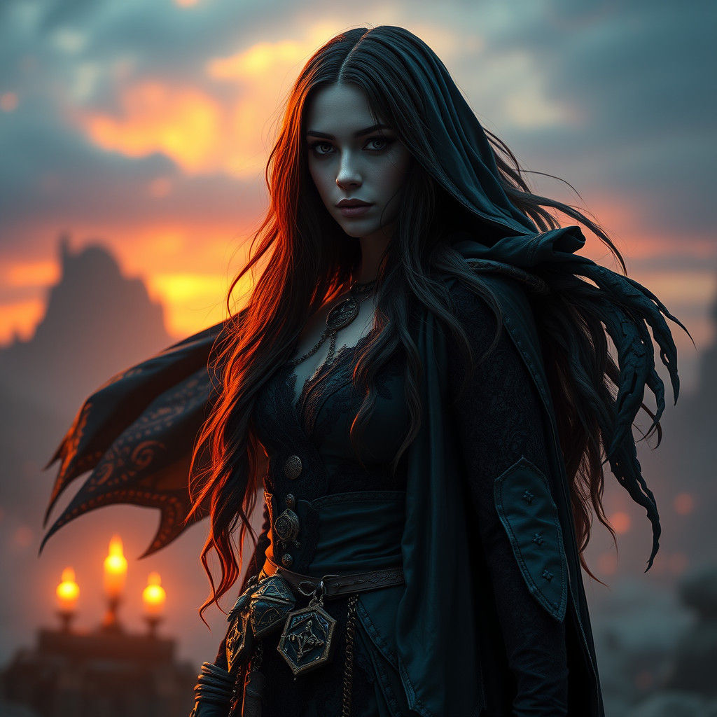 Heroic Woman in Mystical Realm: Photorealistic Fantasy Art