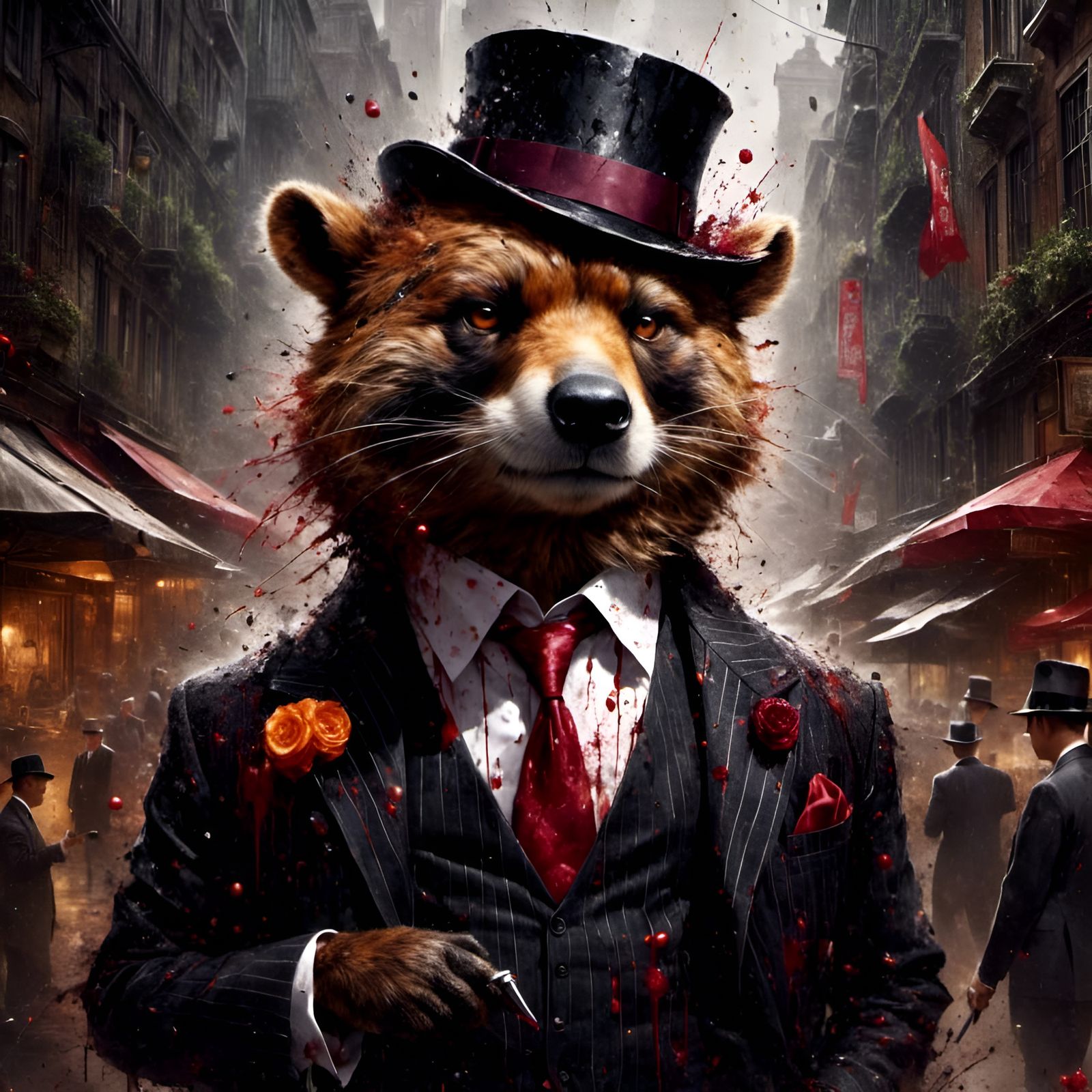 Mean Monster Mobster Portrait in Graffiti Style