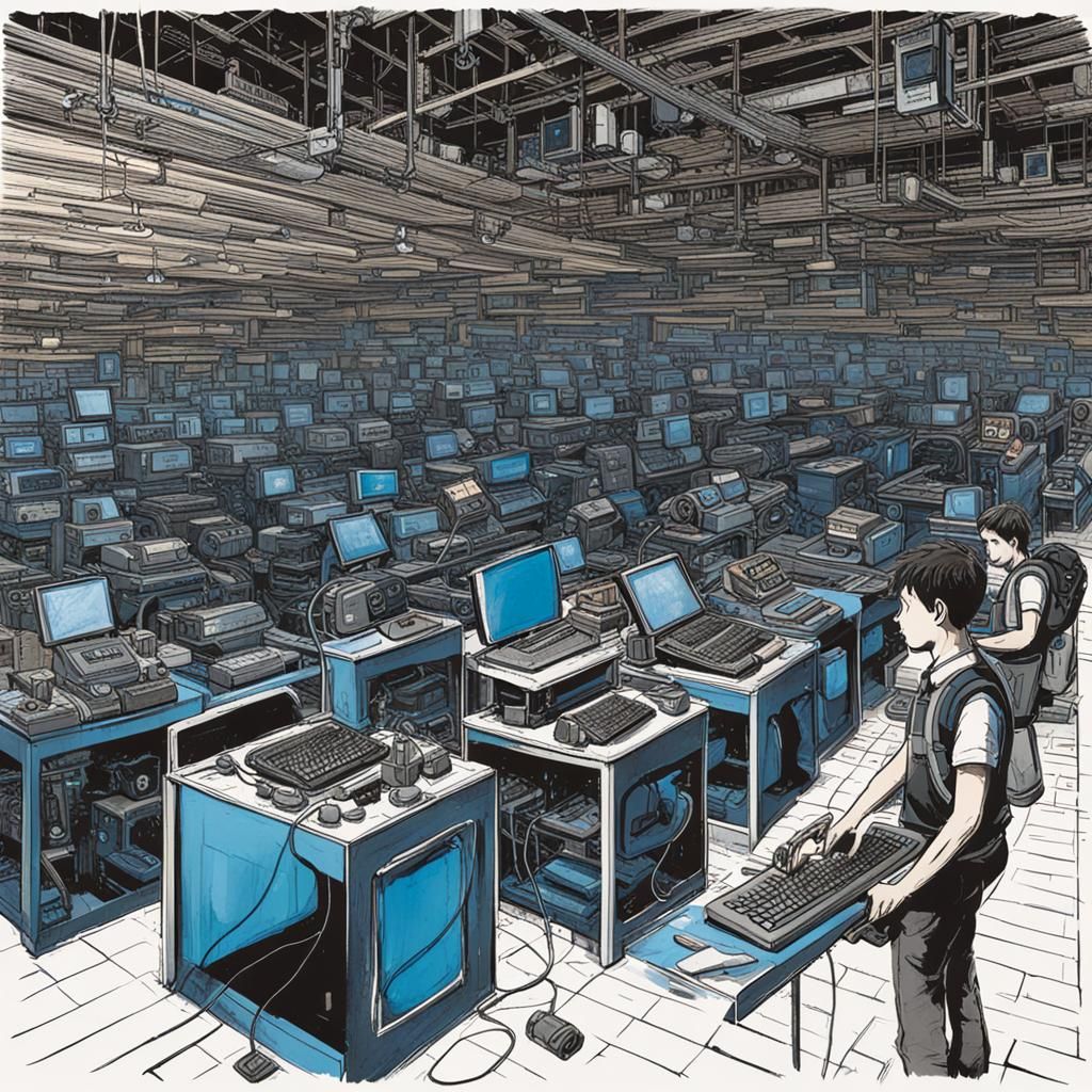 Dark Underground Bunker With Scientist, Horror Aesthetic