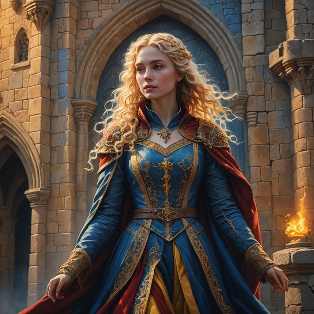 Girl in Medieval Clothes: Fantasy Concept Art