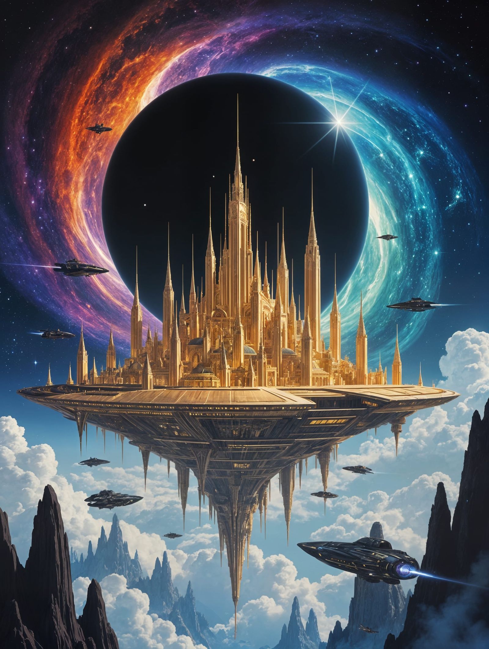 Atlantis Floating Above a Black Hole