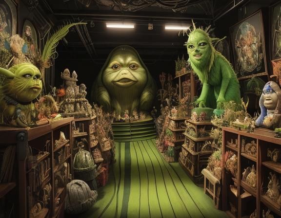 Jabba Meets Wizard in Surreal Museum