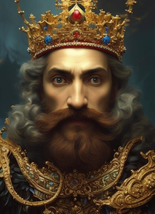 Ornate Royal Crown in Van Gogh Style