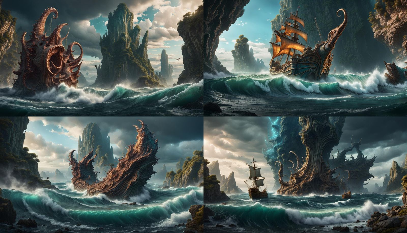 Scylla and Charybdis: Detailed Fantasy Concept Art