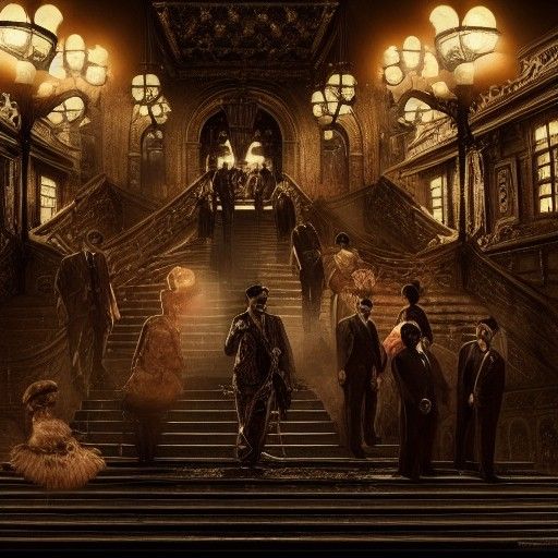 Dramatic Mafia Scene Digital Matte Painting