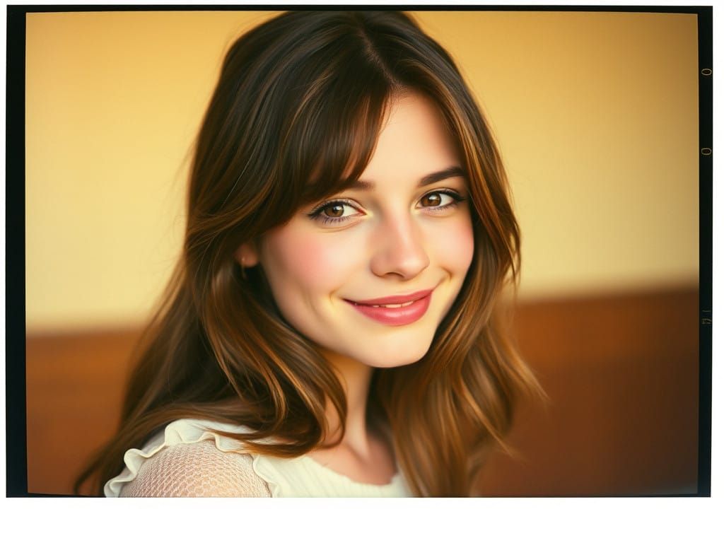 Portrait of a Young Woman in Soft Focus, 1970s Retro Style