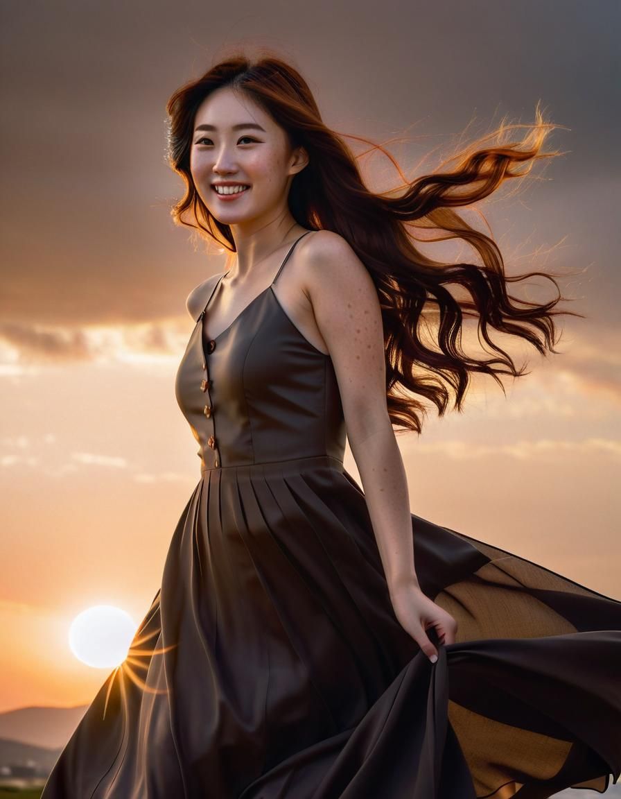 Renaissance Woman in Chiaroscuro Oil Painting