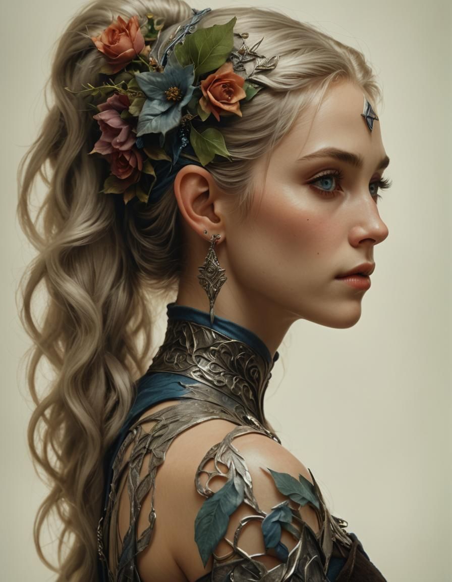 Mysterious Elf Portrait in Photorealistic Style