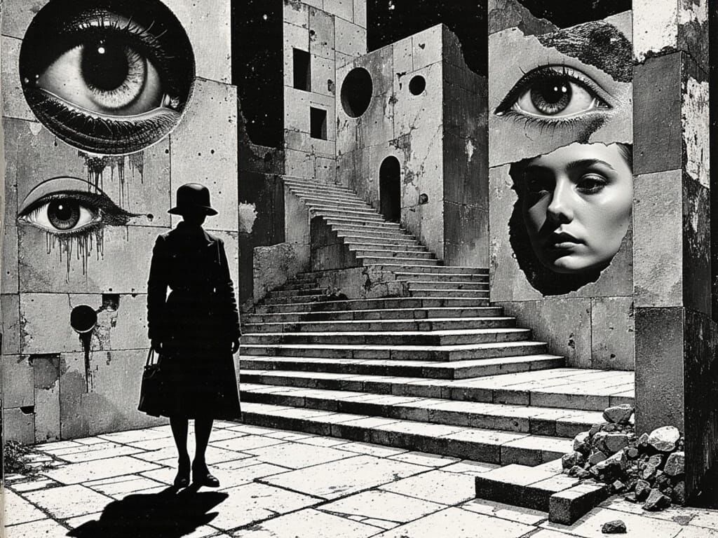 Escher-Inspired Chaos: Uncle Sam's Disembodied Face in a Kli...