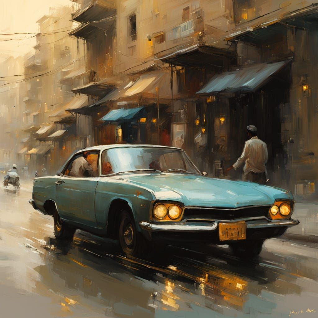 Muslim Arab Portrait in Oil Painting Style