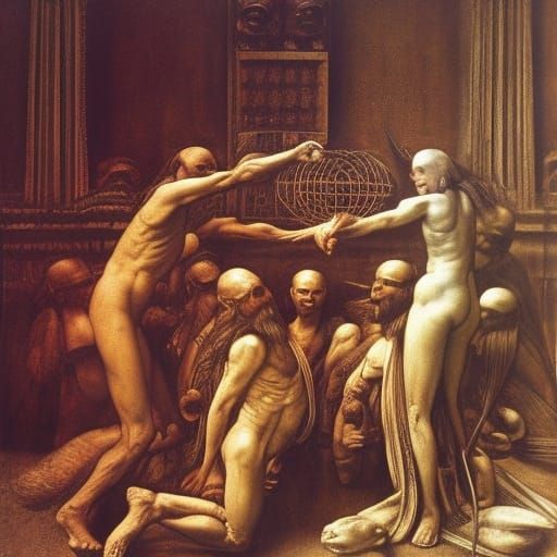 Corrupt Feudal System in Giger Style