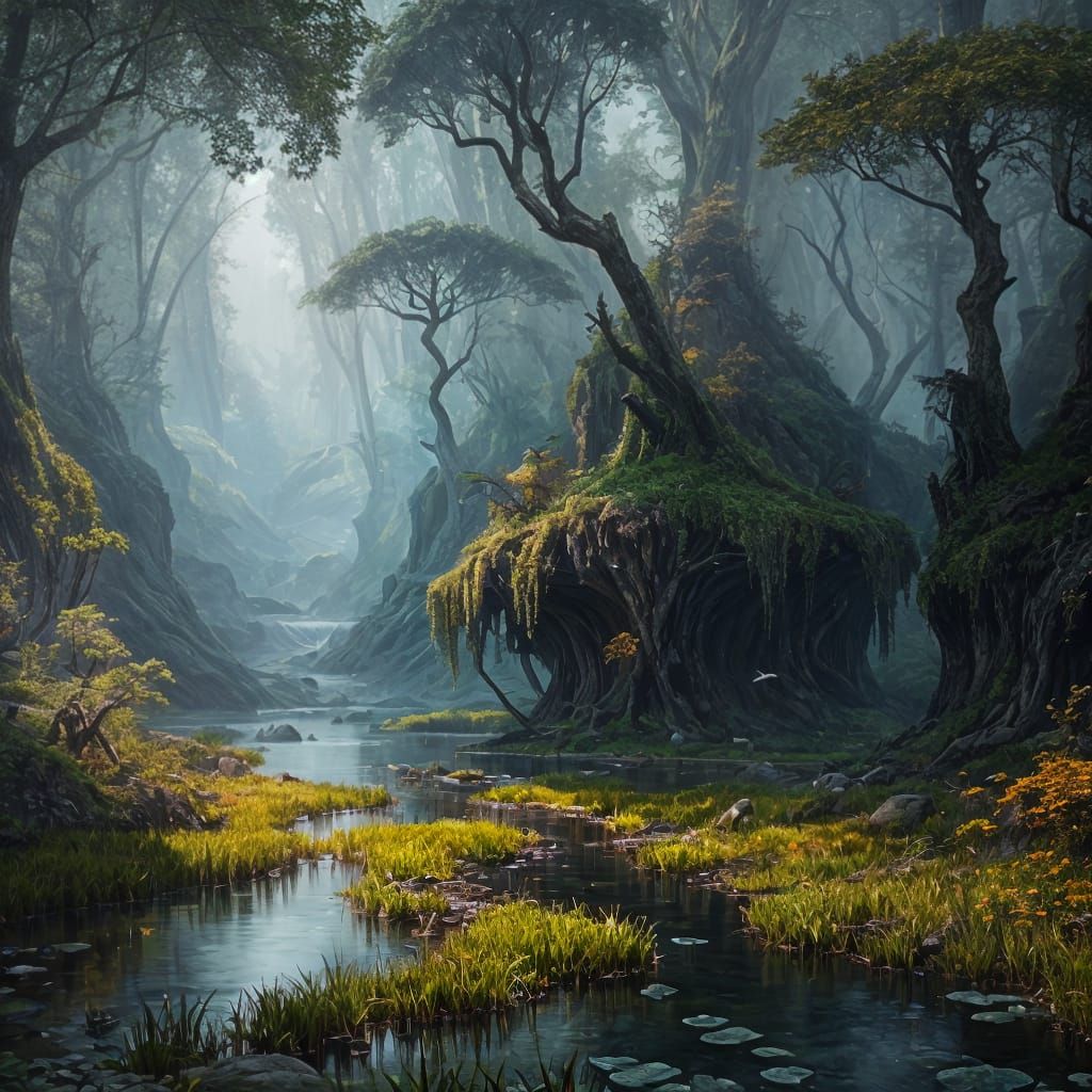 Woman Embodies Nature Magic in Fantastical Matte Painting