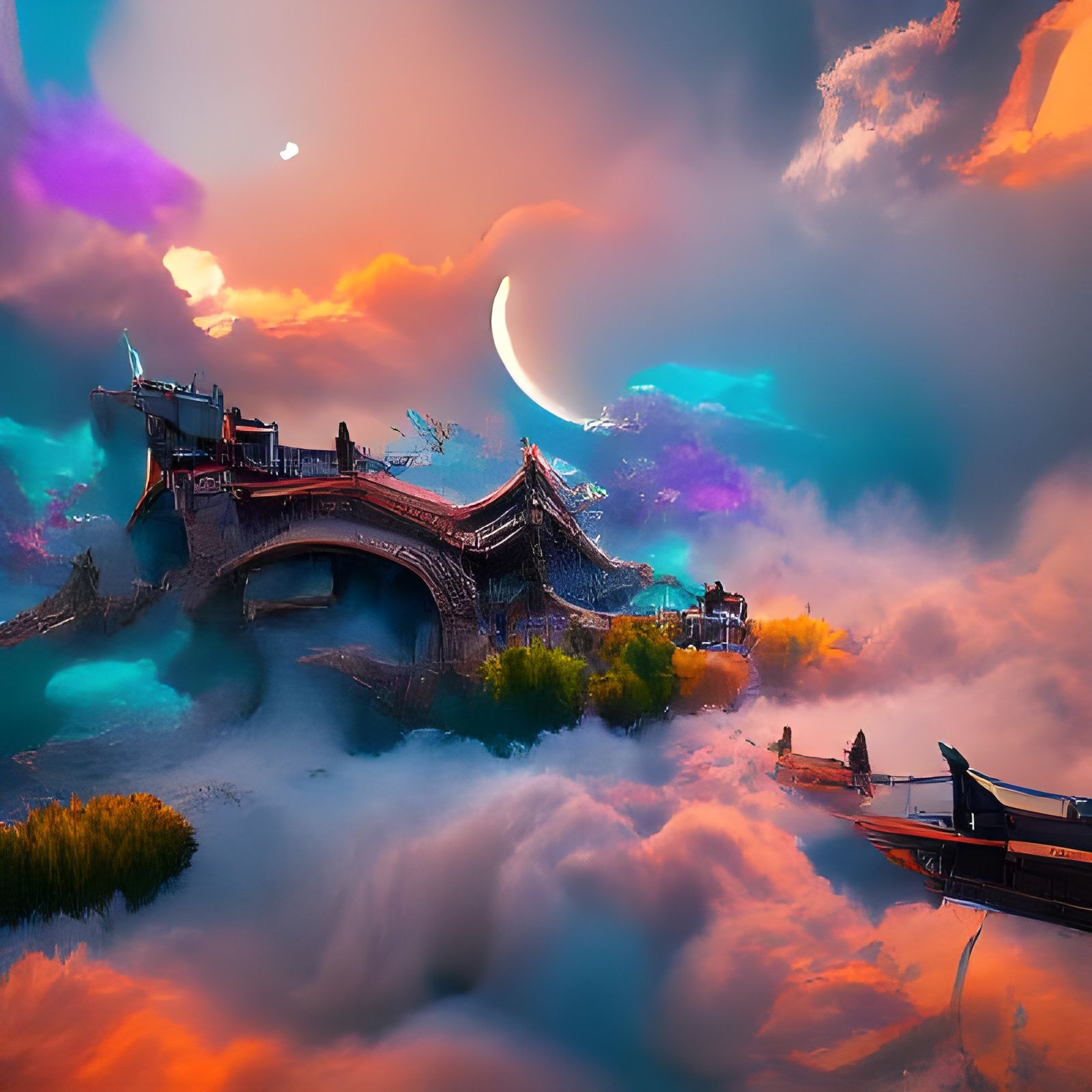 Fantastical Dreamscape in Detailed Matte Painting