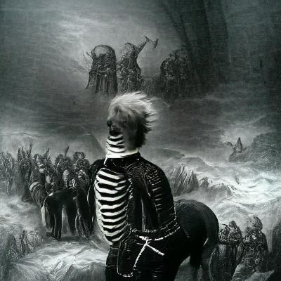 Dark Funeral Procession in Doré Style