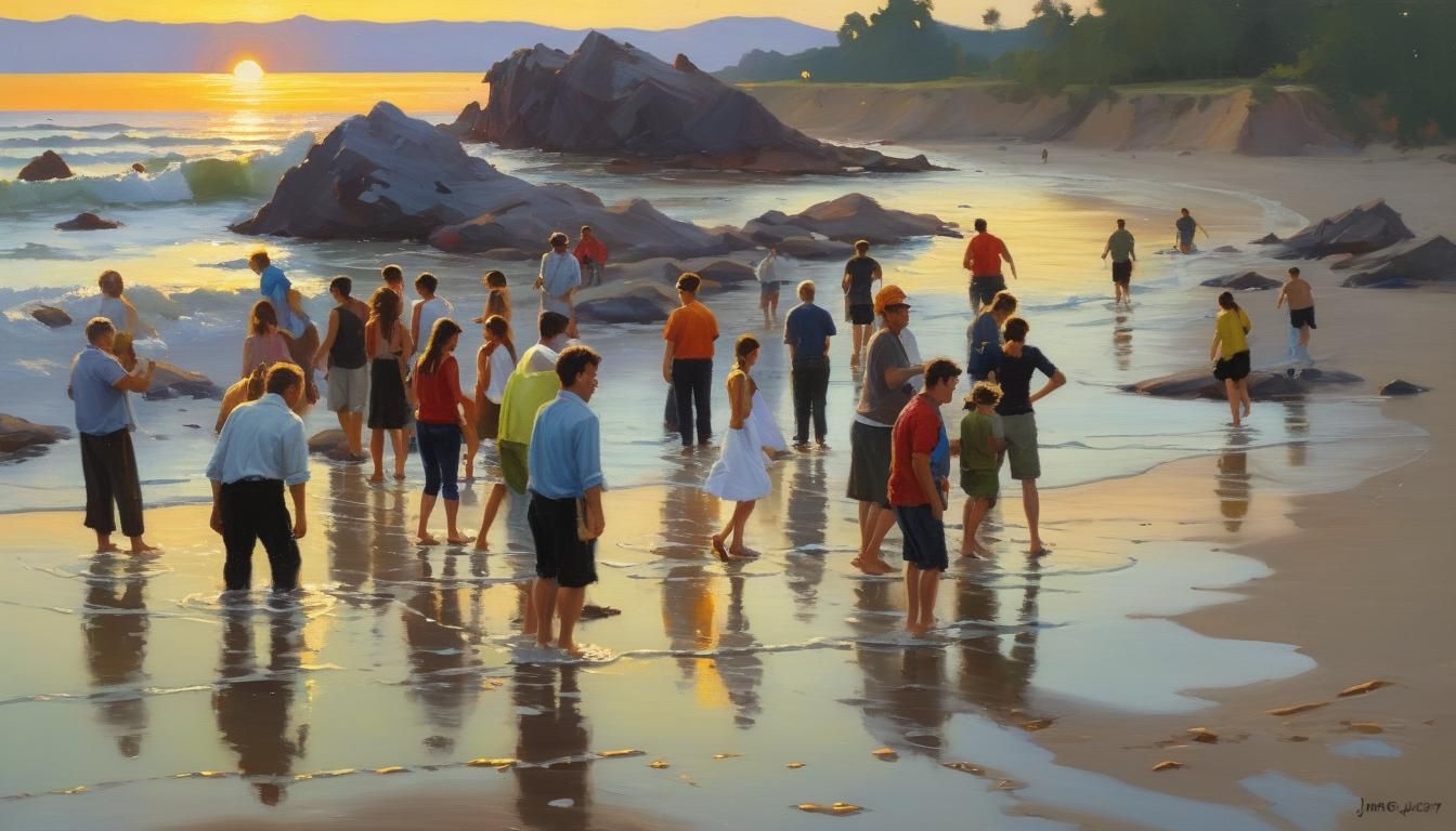 Golden Hour Scene Inspired by James Gurney