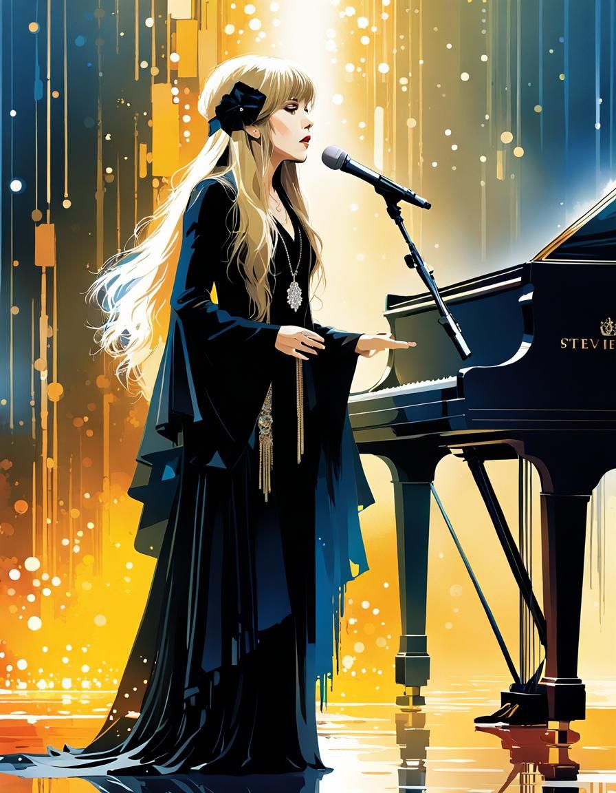 Stevie Nicks in Anime Style by Studio Ghibli