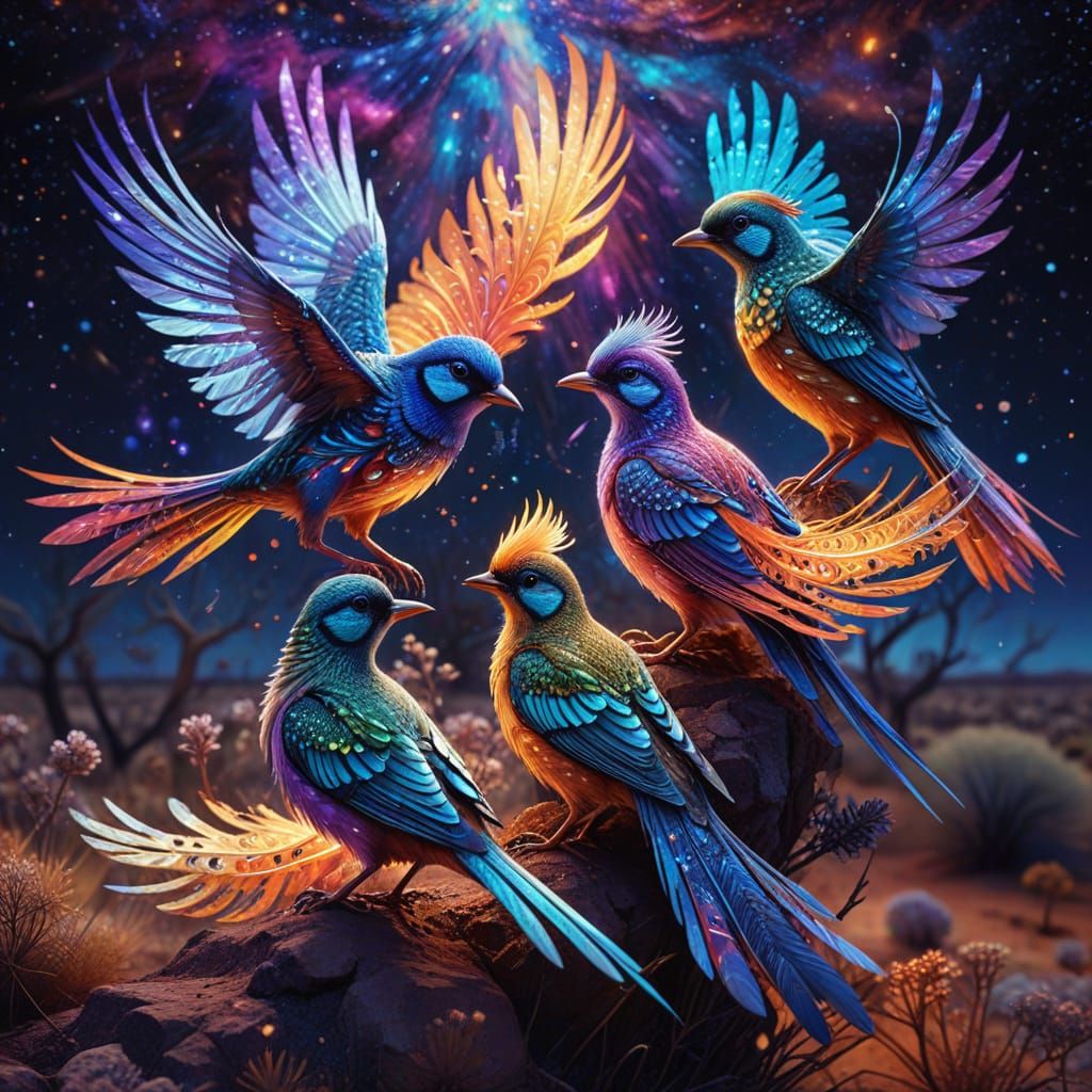 Cosmic Birds in Australian Outback