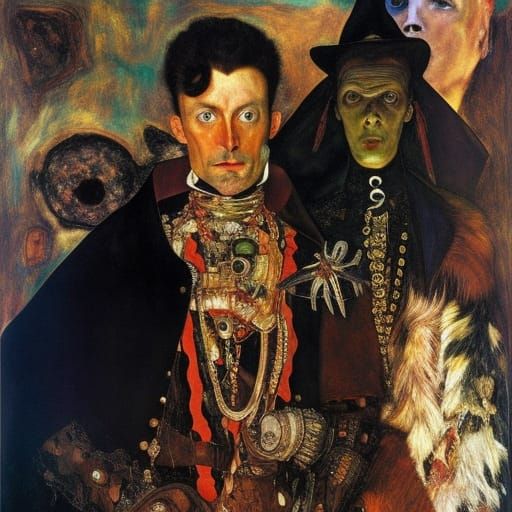 Surreal Vampire in Ethereal Biopunk Style