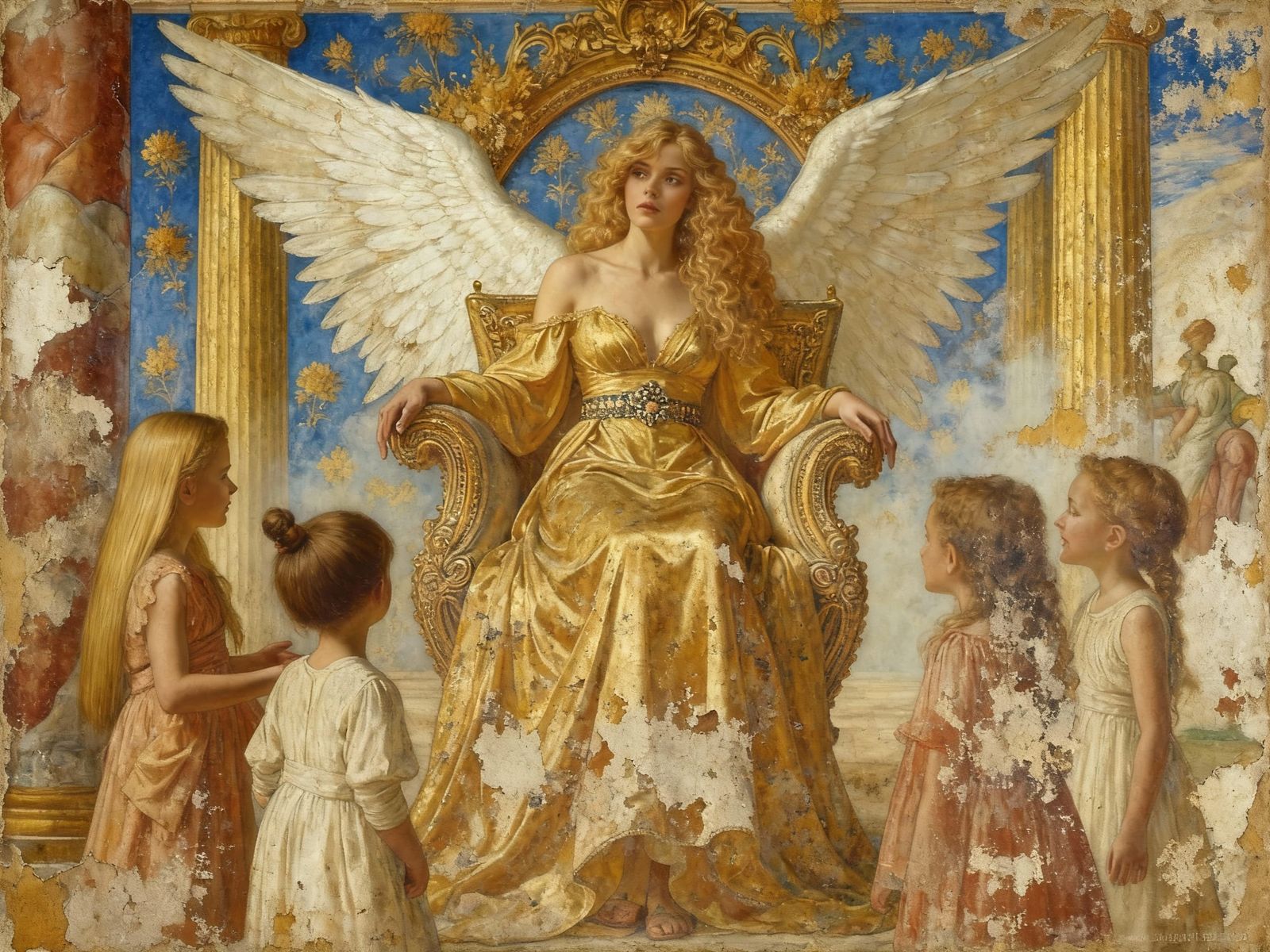 Sistine Chapel Style Fresco of Ancient Scene