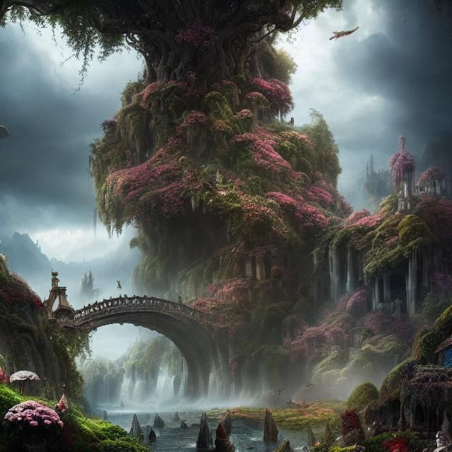 Epic Wonderland Digital Matte Painting