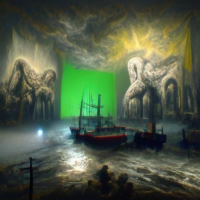 Cthulhu Illustration in Gustave Doré Style
