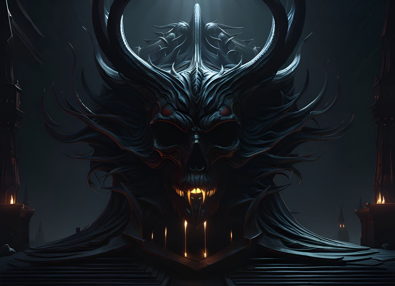 Dark Fantasy Masterpiece with Dynamic Lighting