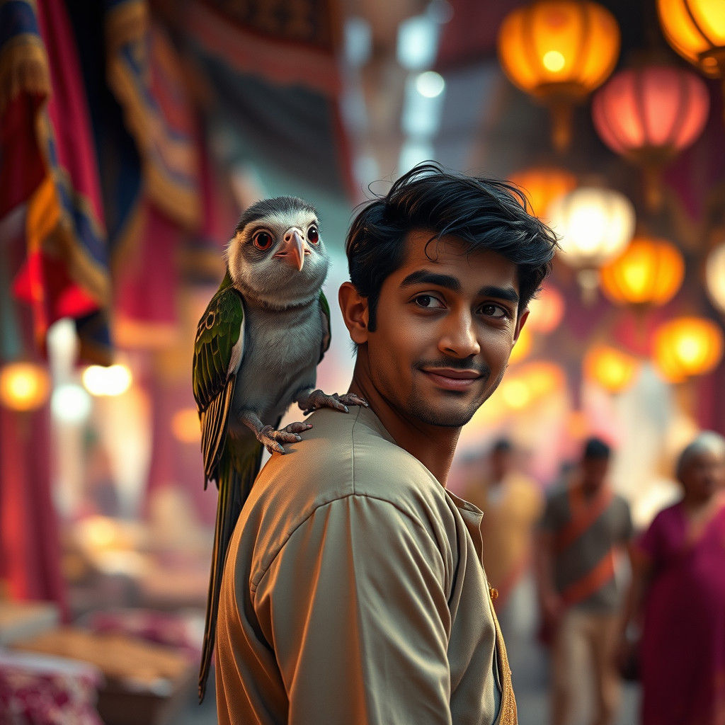 Apu and Aladdin in Arabian Market, Cinematic Still