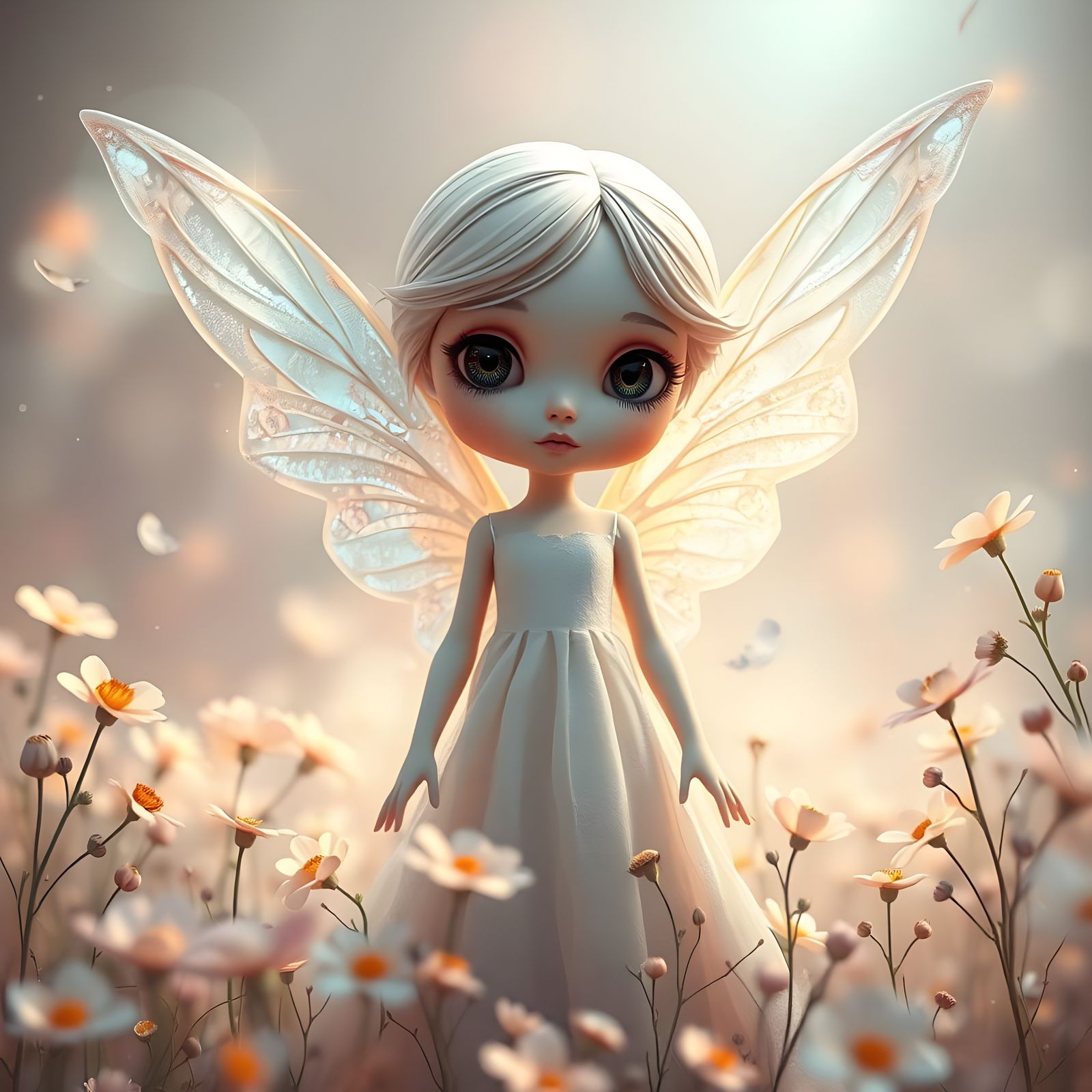 Celestial Fairy with Doll-Like Features