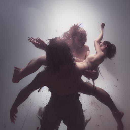 Sensual Couple in Dark Fantasy Style