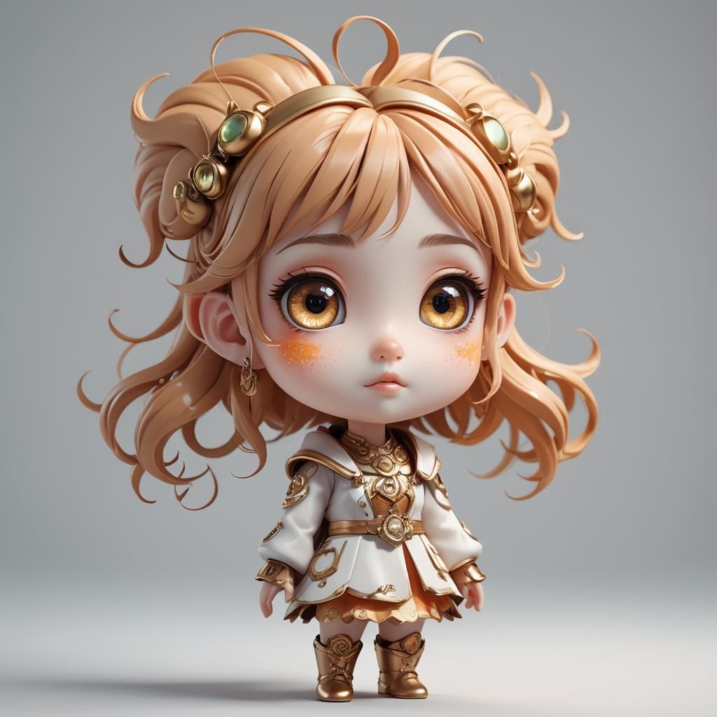 cute chibi apricot-girl
