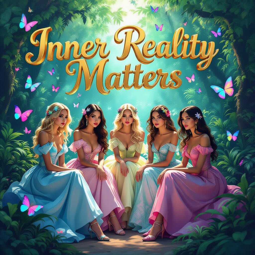 Rainforest Fashion: Surreal Art Nouveau Scene