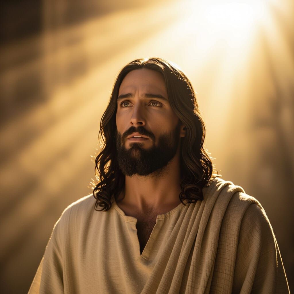 Jesus Christ in Dramatic Cinematic Lighting
