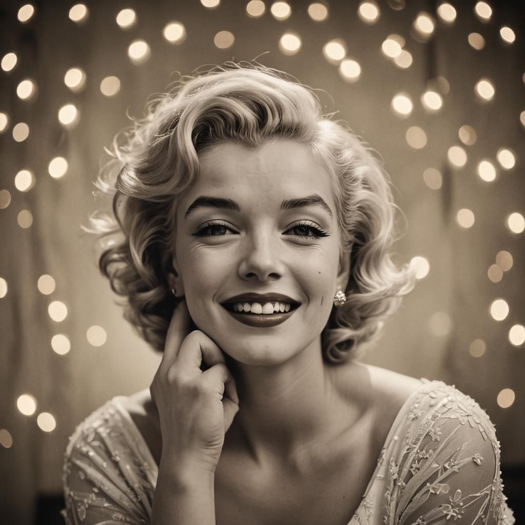 Marilyn Monroe Inspired Vintage Portrait with Sepia Tones