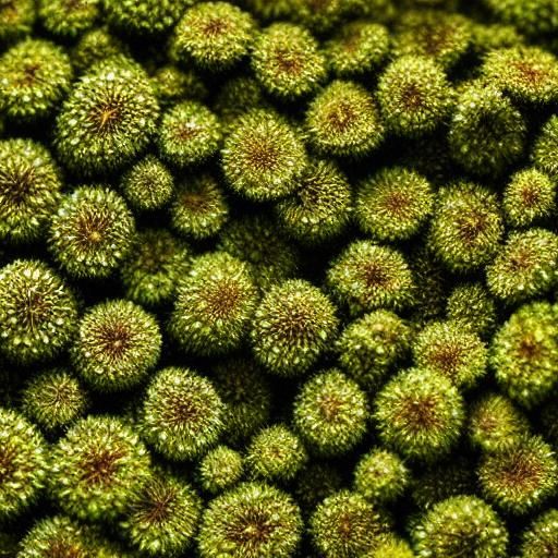 Macro Photograph of Seeds in Surreal Style