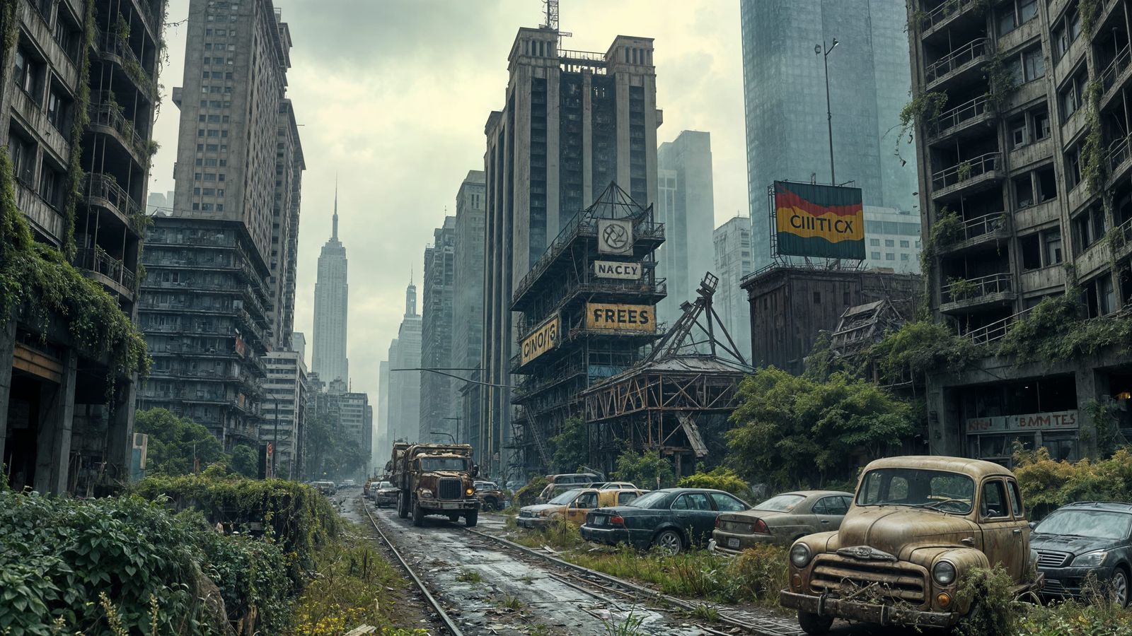 Futuristic Ruins Reveal Overgrown Metropolis in Harsh Climat...