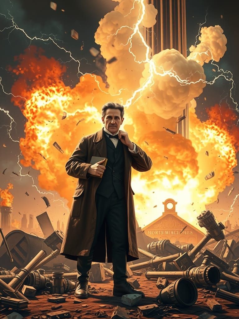 Tesla's Fiery Mortal Ray Machine Explodes in a Spectacular D...