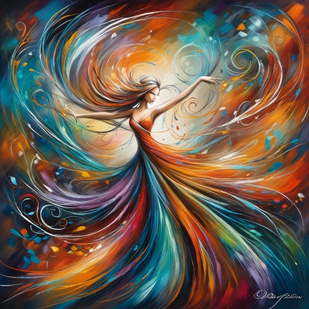 Surreal Dance Class in Chalk Fantasy Style