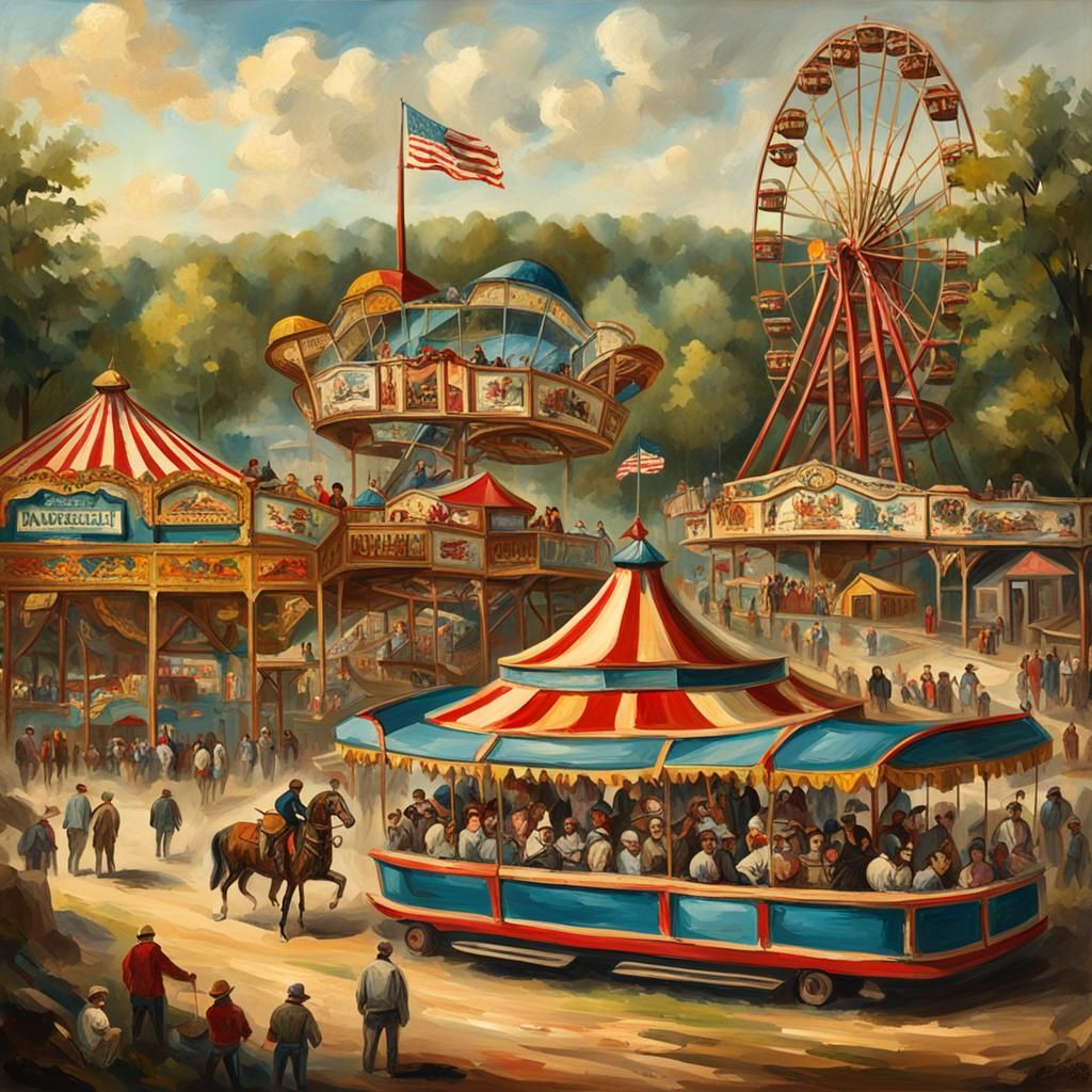 Knoebbel's Amusement Park in Romanticist Style