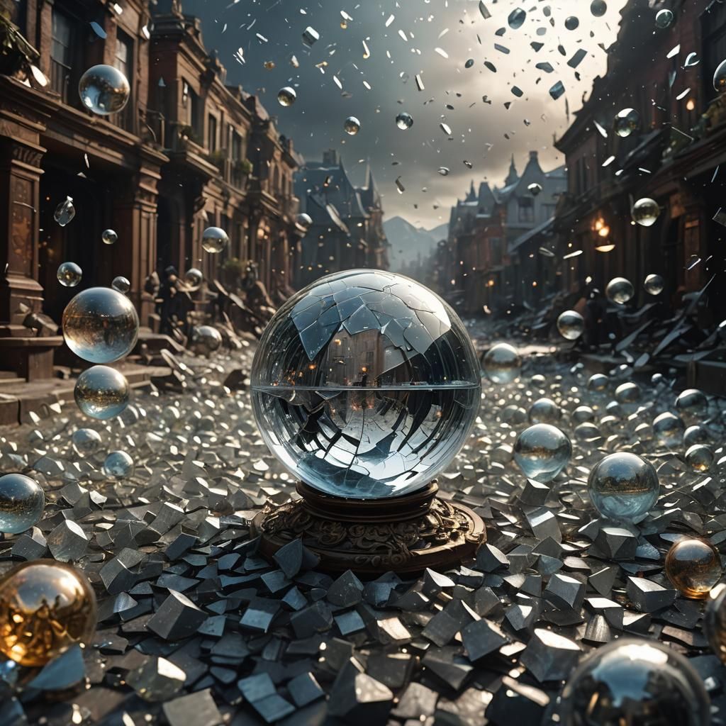 Glass Ball Shattering: Dramatic Digital Matte Painting