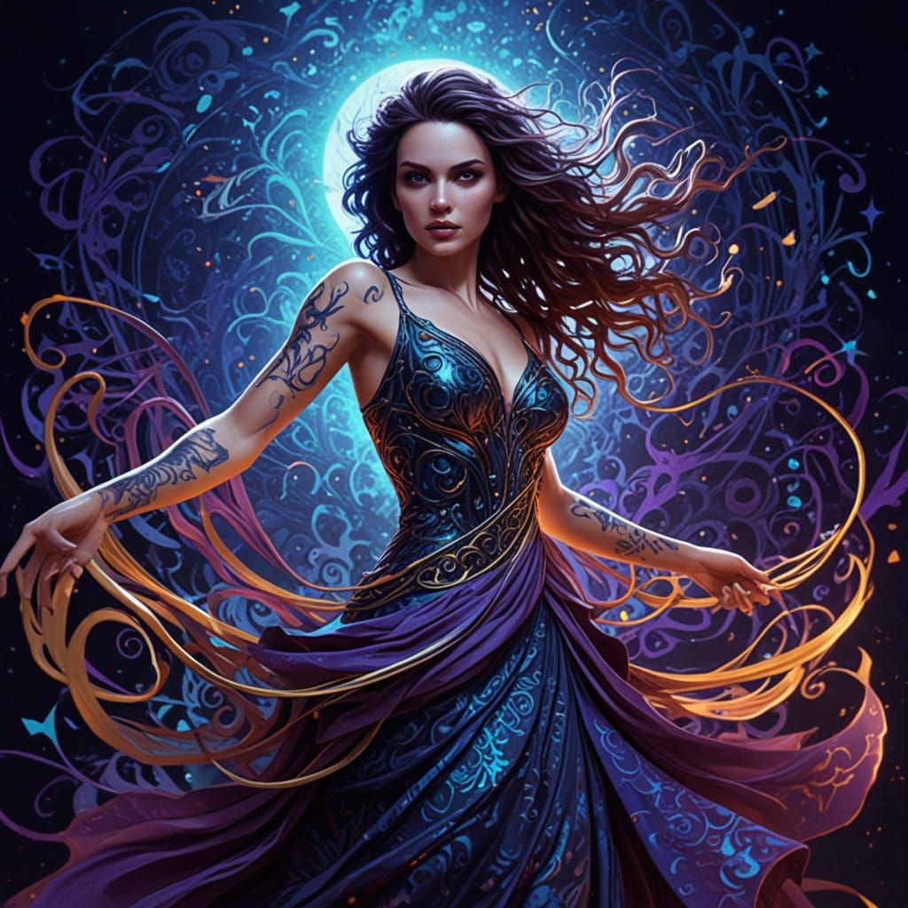 Siren Vampire Fusion in the Style of Masterpiece Art