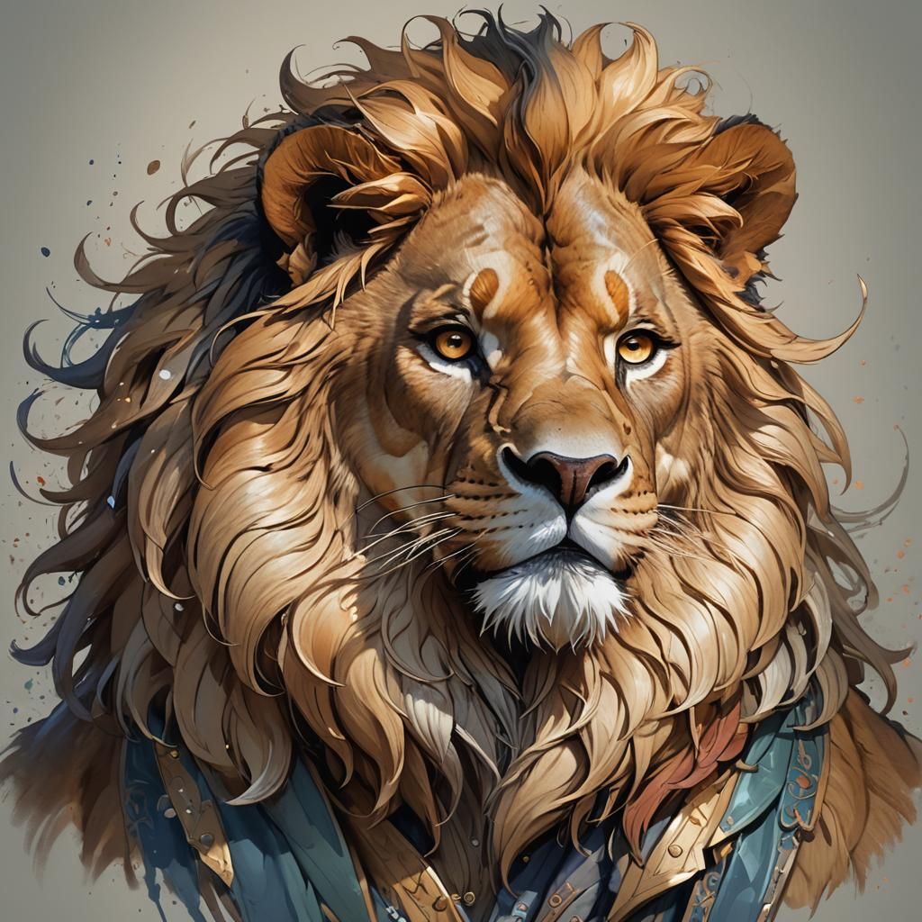 Endearing Animal Character Portrait in Detailed Digital Art