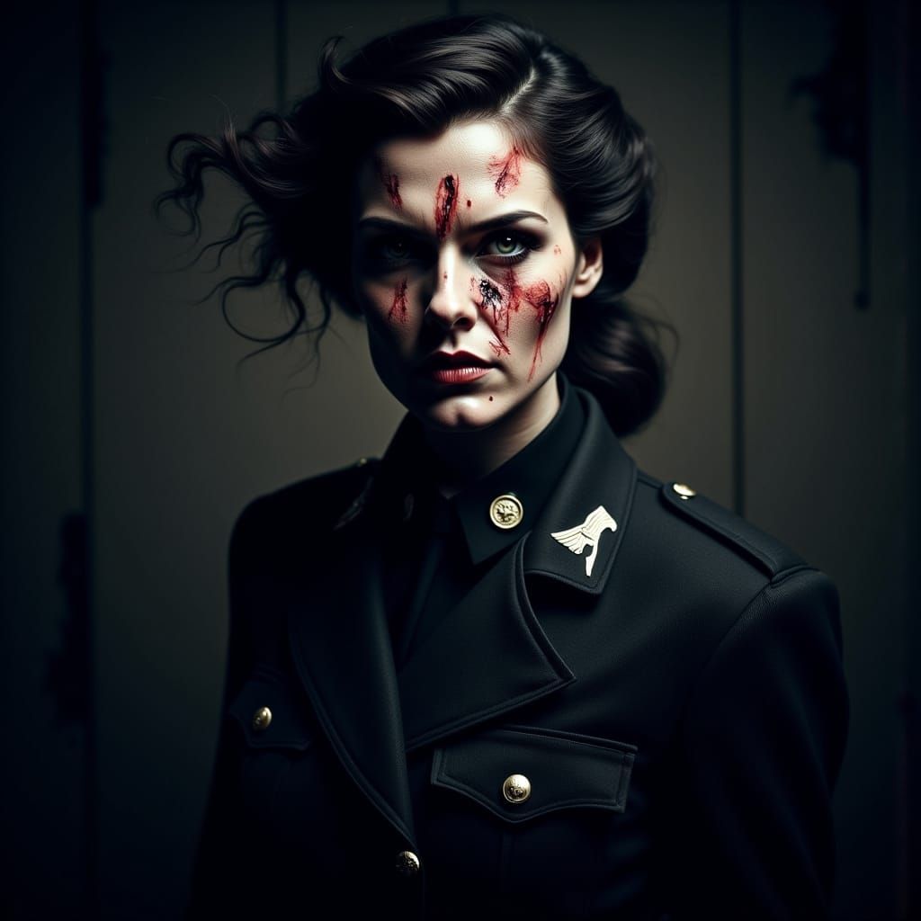 Ilsa, She Wolf of the SS, in WWII German Uniform