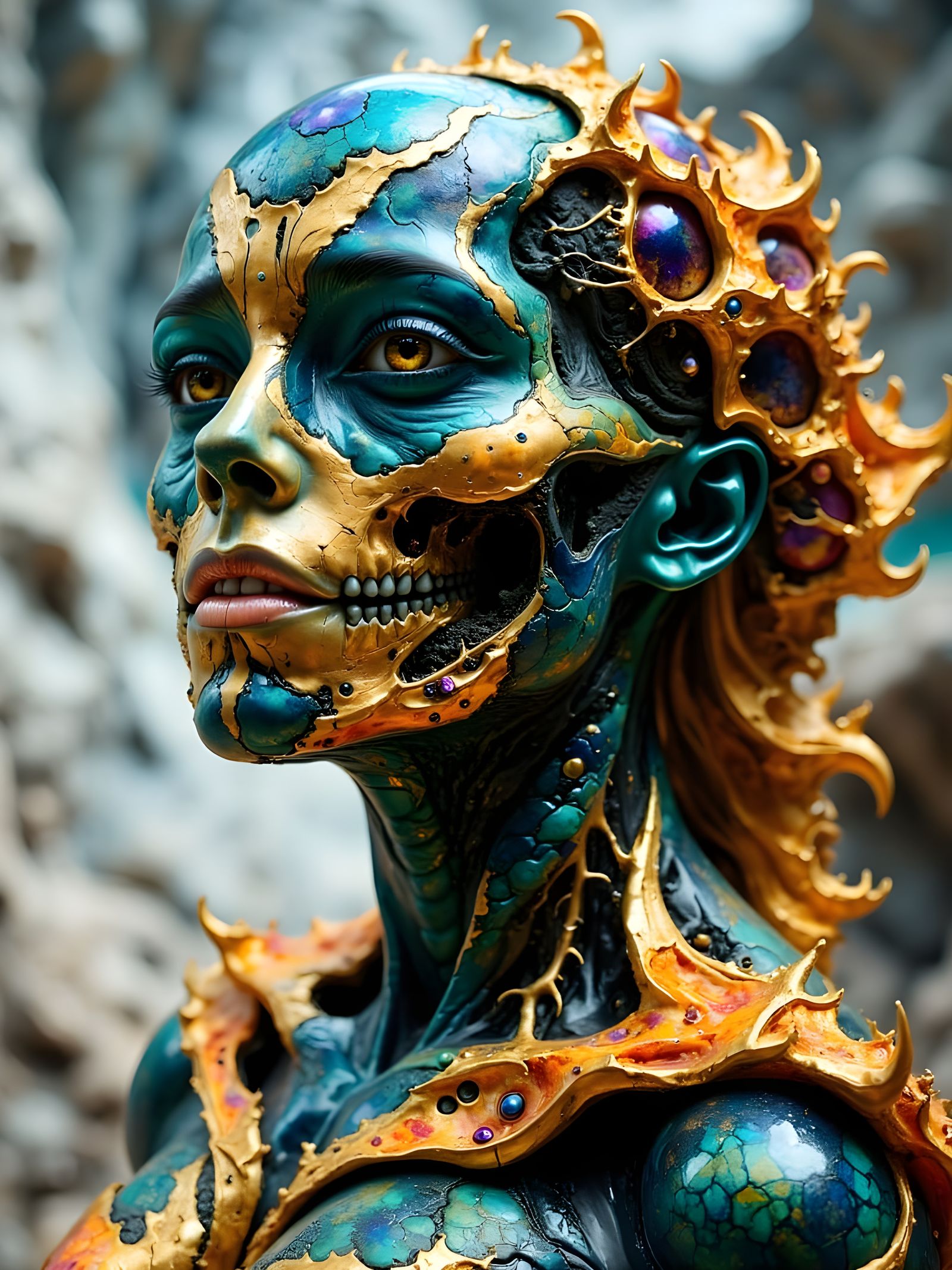 Abstract Hyperdimensional Metropolis Unfolds in Vibrant Colo...