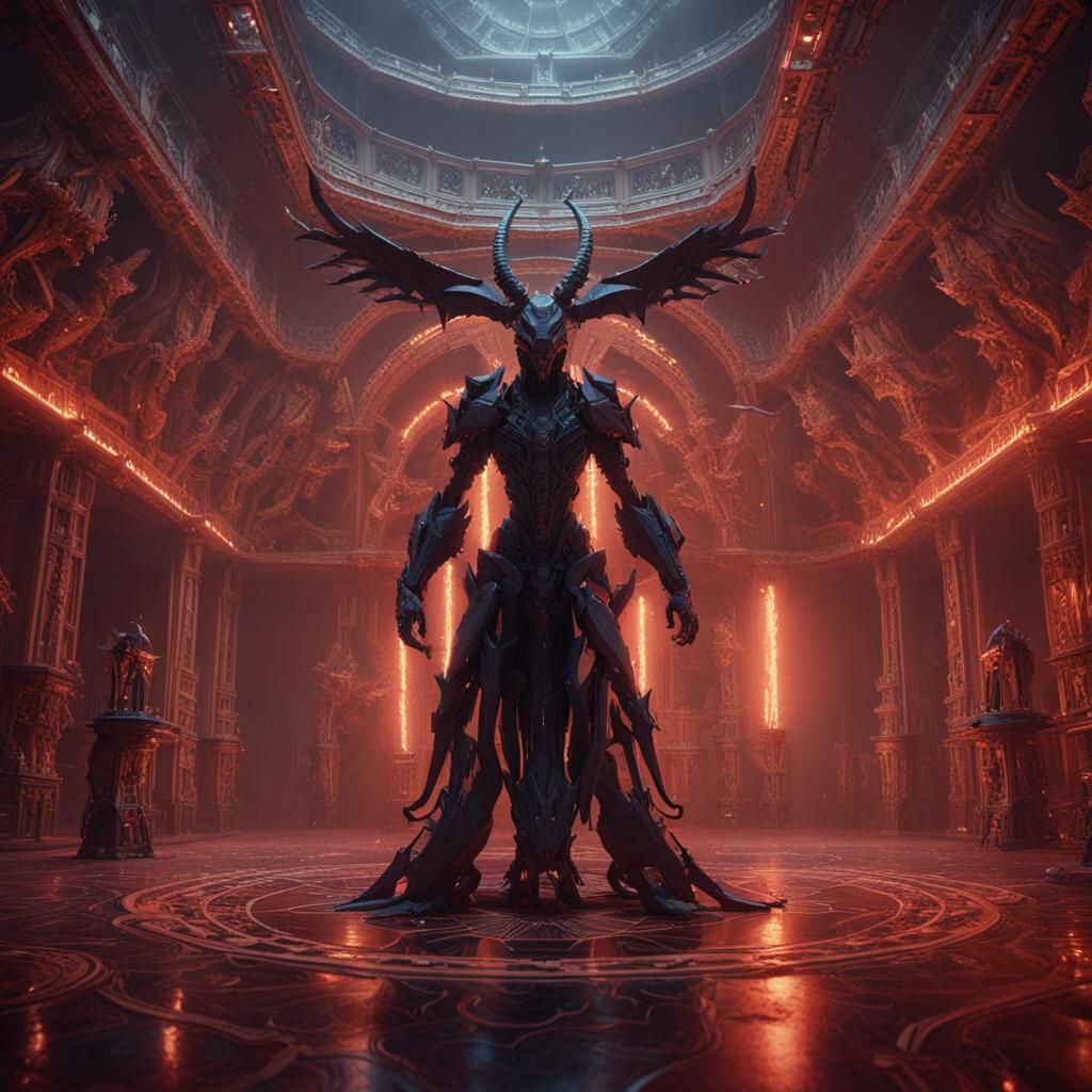 Baphomet Dances in Hell: Sci-Fi Ballroom Scene