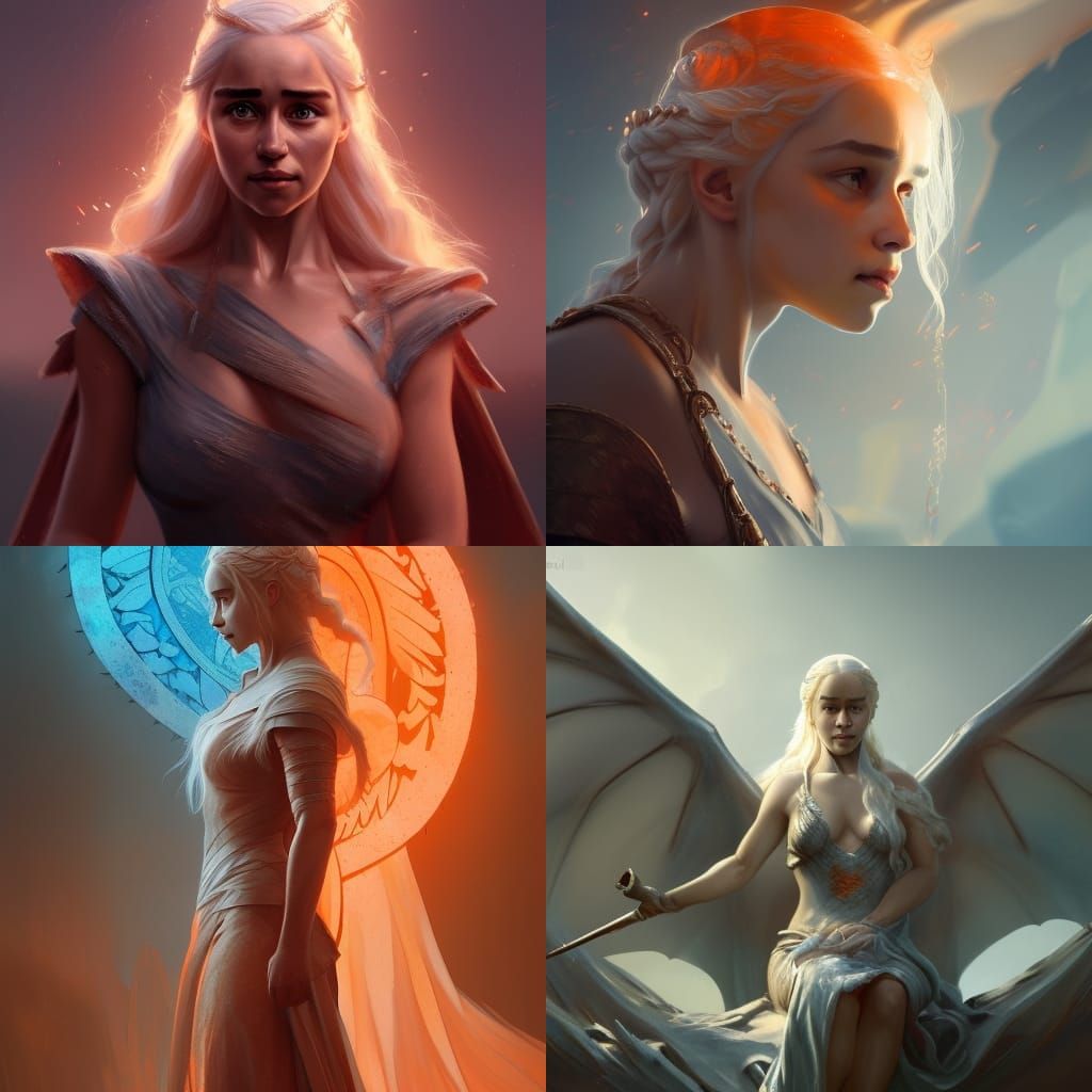 Daenerys Targaryen Art Nouveau Portrait