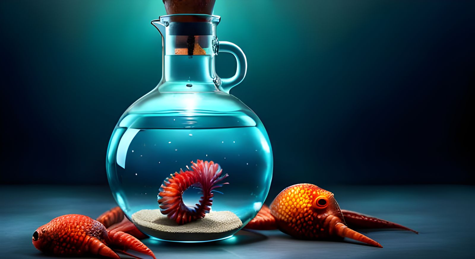 Deep Sea Life in a Bottle