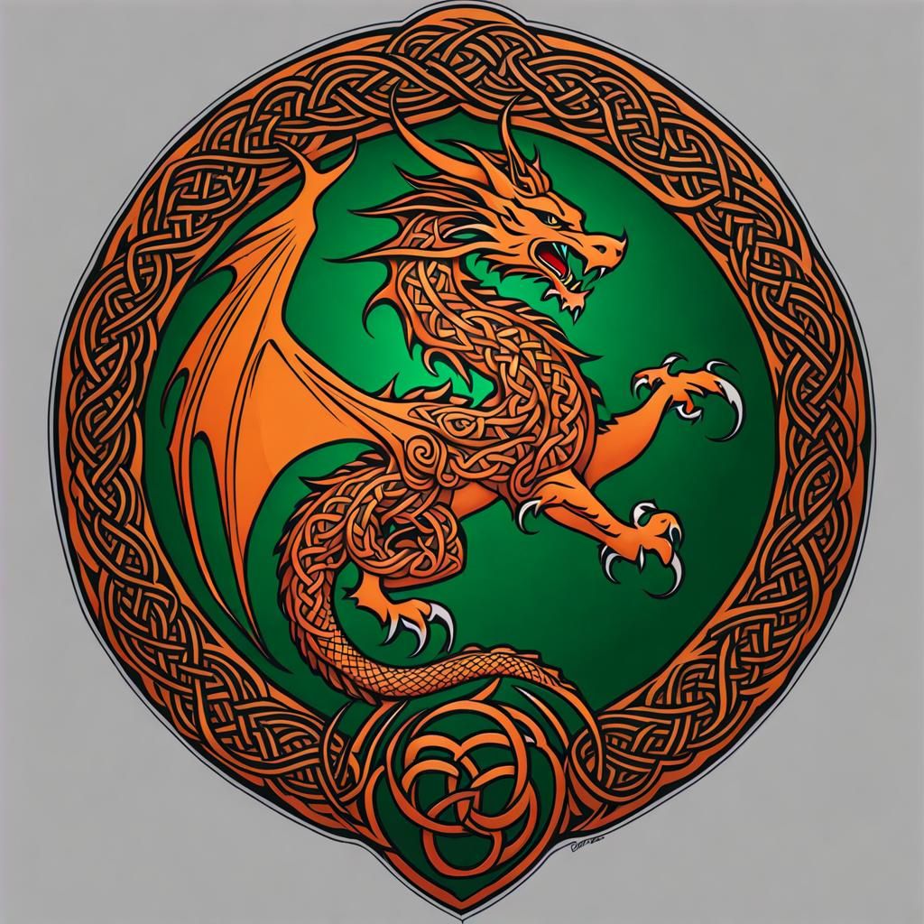 Celtic Dragon Arm Tattoo Design